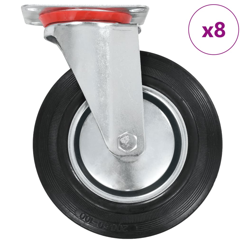 8 pcs Swivel Casters 200 mm