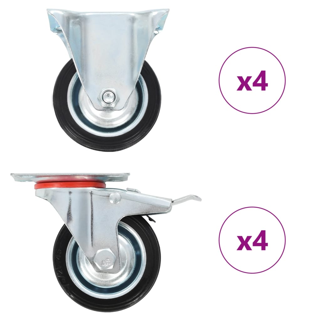 8 pcs Casters 75 mm