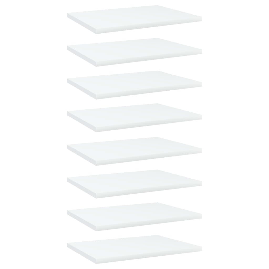 Bookshelf Boards 8 pcs White 40x30x1.5 cm Engineered Wood