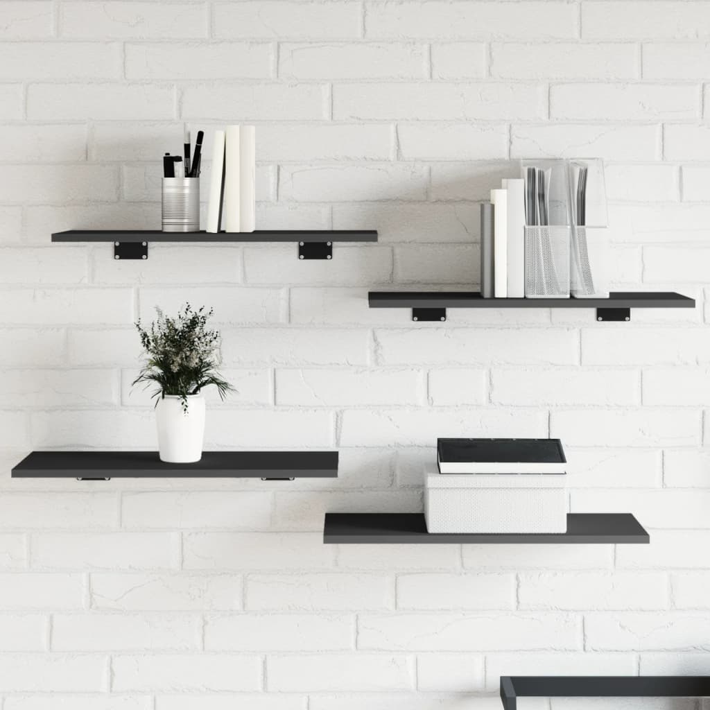 Bookshelf Boards 8 pcs Grey 60x30x1.5 cm Engineered Wood
