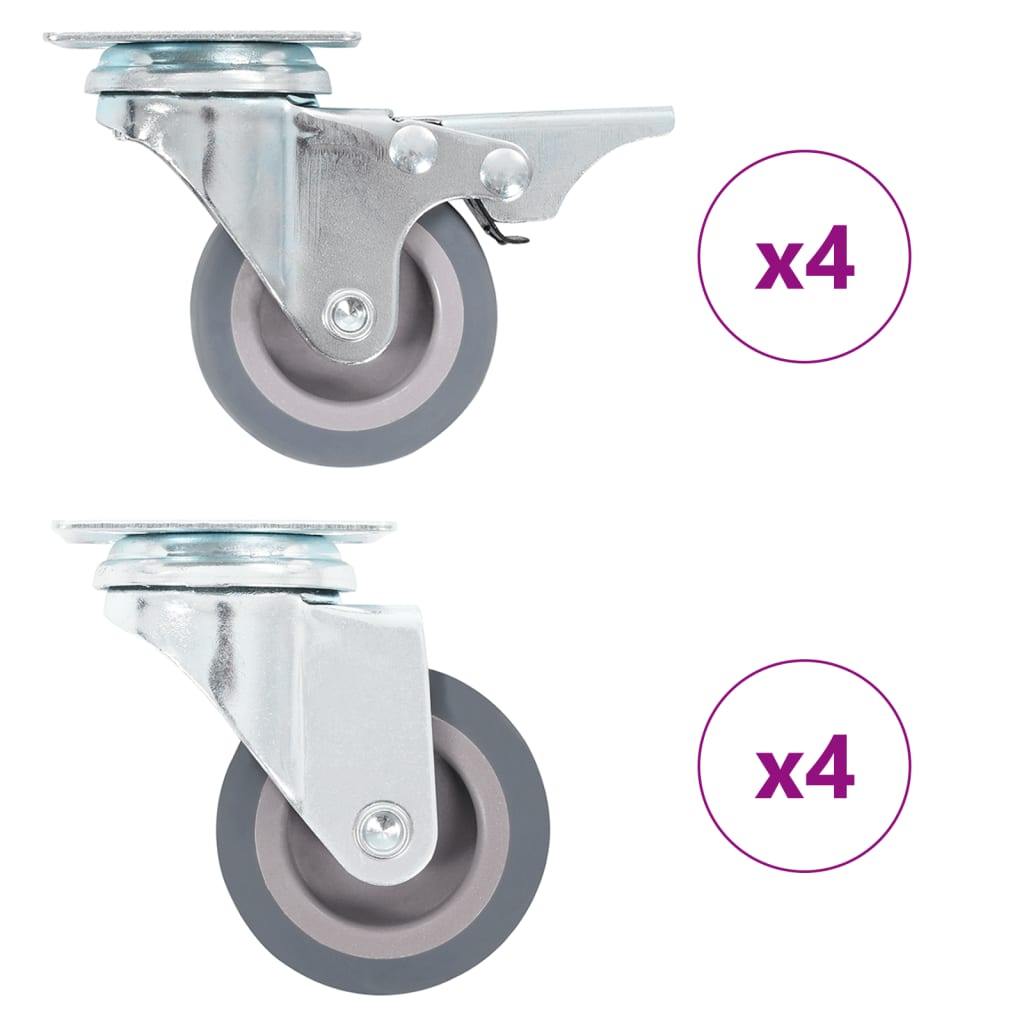 8 pcs Swivel Casters 50 mm