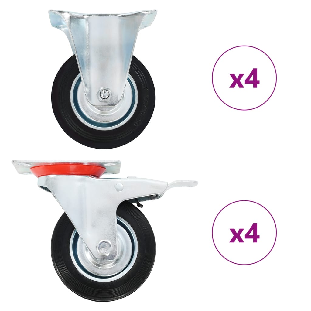 8 pcs Casters 100 mm