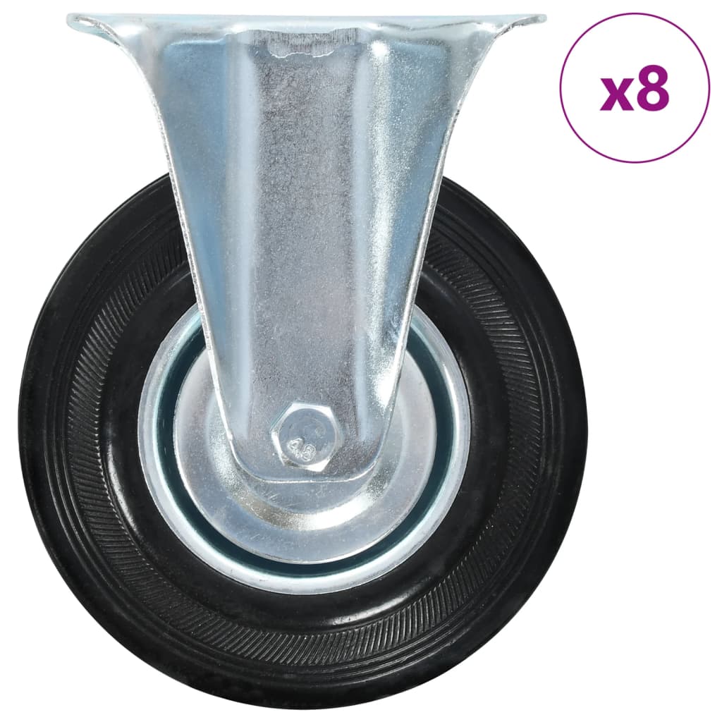 8 pcs Fixed Casters 125 mm