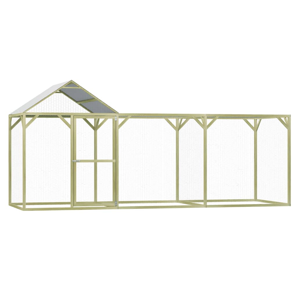 Chicken Cage 4.5x1.5x2 m Impregnated Pinewood