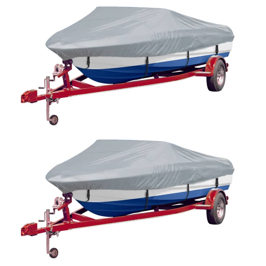 Boat Covers 2 pcs Grey Length 610-671 cm Width 254 cm