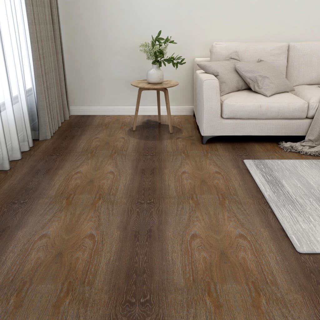 Self-adhesive Flooring Planks 55 pcs PVC 5.11 m² Brown