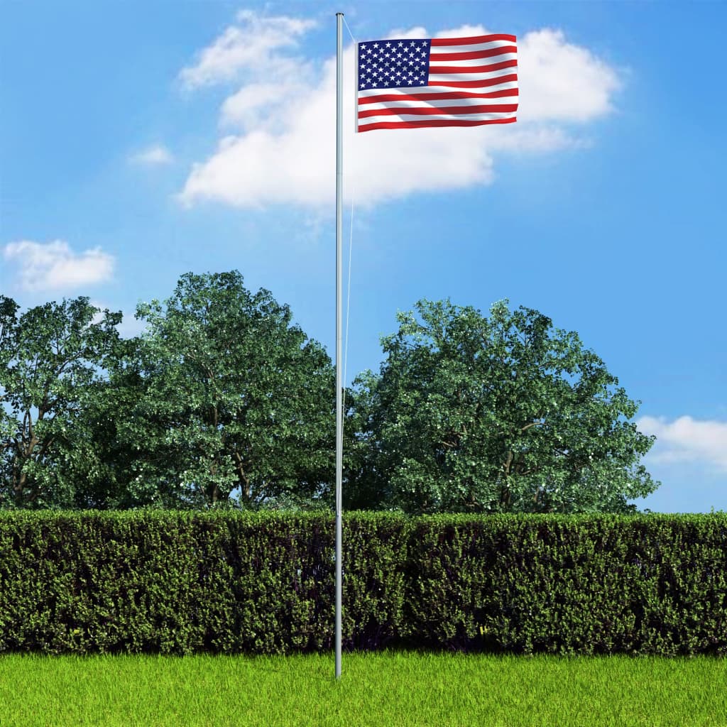 US Flag and Pole Aluminium 6.2 m