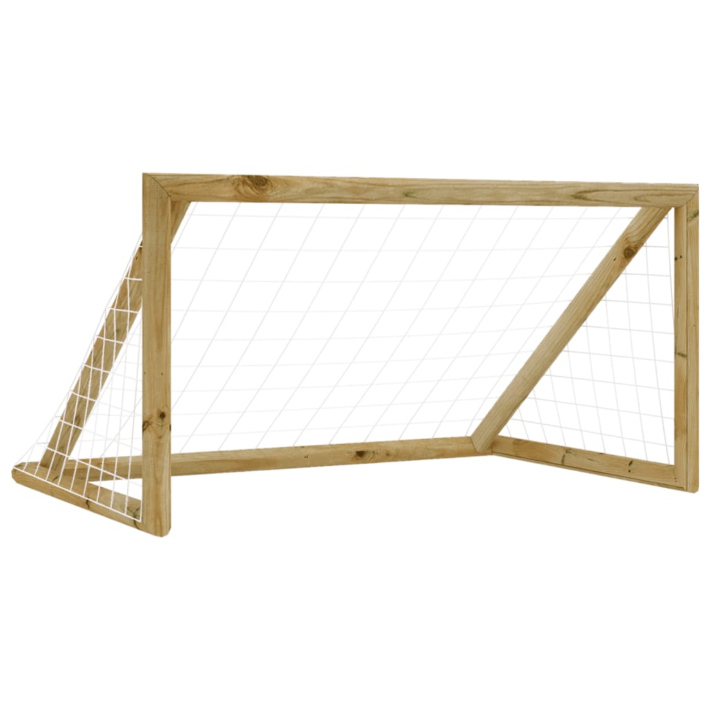 Football Goal with Net 120x60x80 cm Impregnated Pinewood