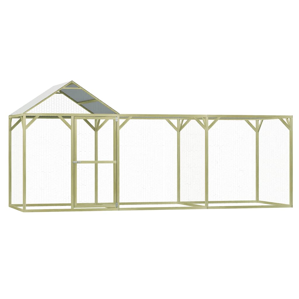 Chicken Cage 4.5x1.5x2 m Impregnated Wood Pine