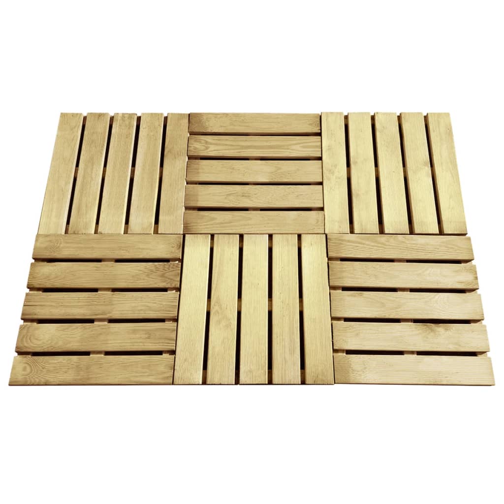 Decking Tiles 6 pcs 50x50 cm Wood Green