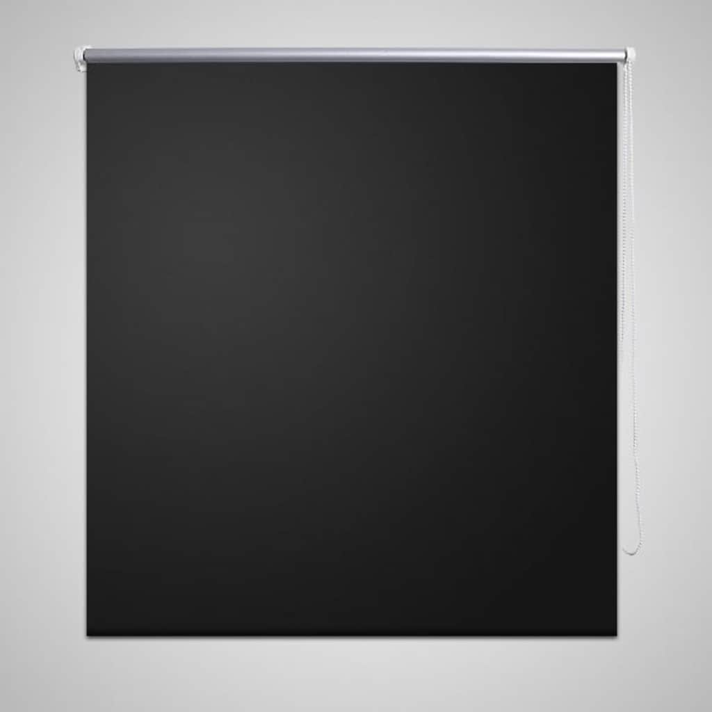 Roller Blind Blackout 140 x 230 cm Black