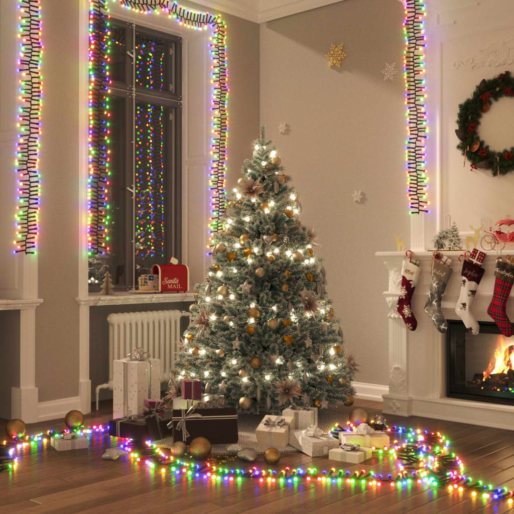 LED Cluster String with 400 LEDs Multicolour 7.4 m PVC