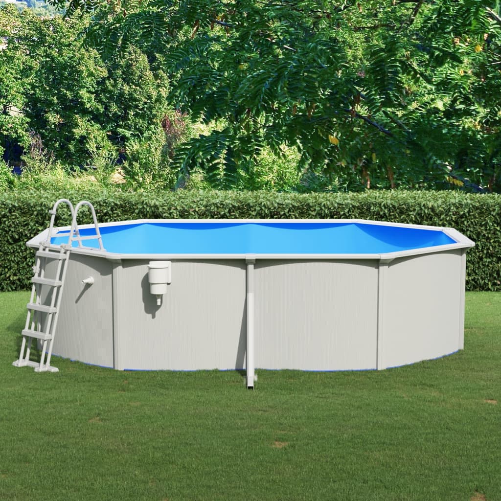 Swimming Pool with Safety Ladder 490x360x120 cm