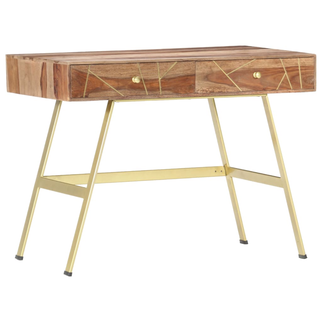 Writing Desk with Drawers 100x55x75 cm Solid Sheesham Wood