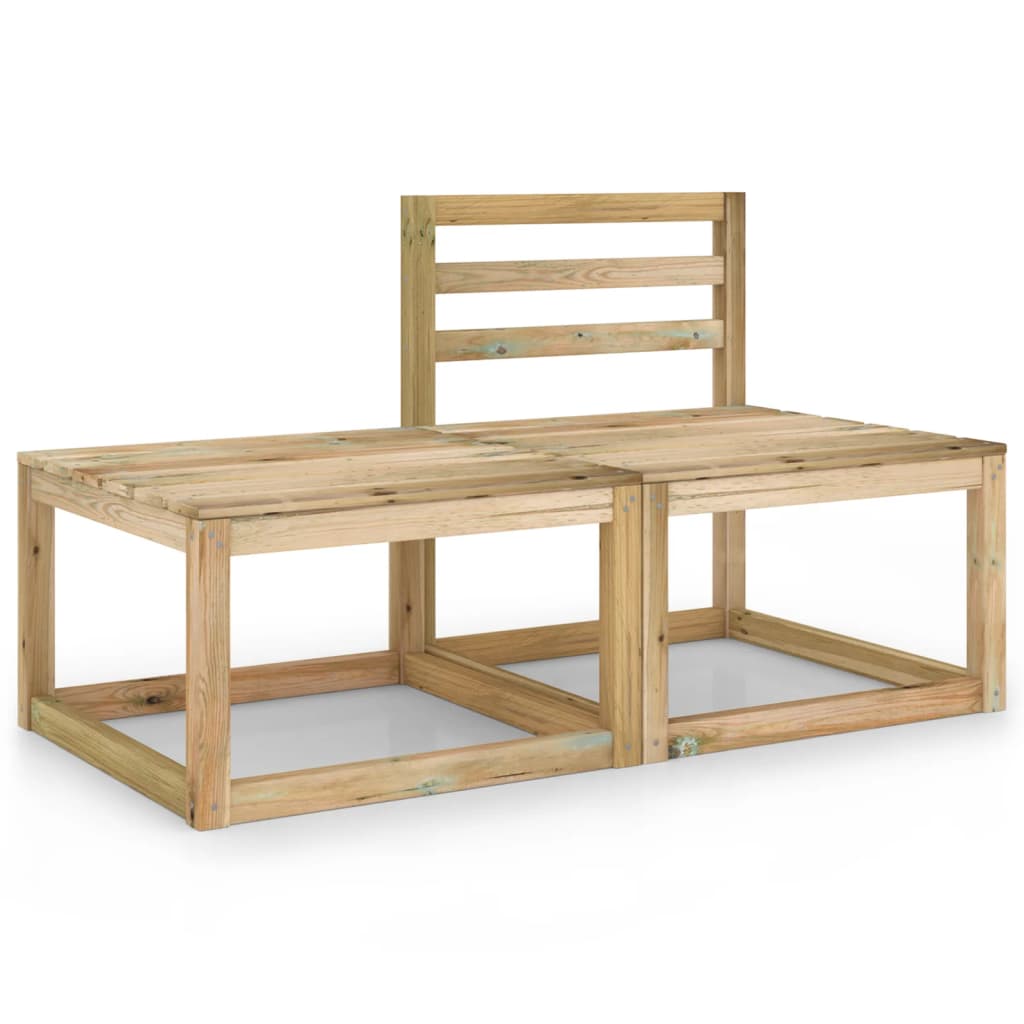 2 Piece Garden Lounge Set Green Impregnated Pinewood