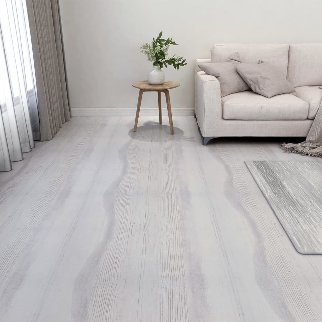 Self-adhesive Flooring Planks 20 pcs PVC 1.86 m² Light Grey