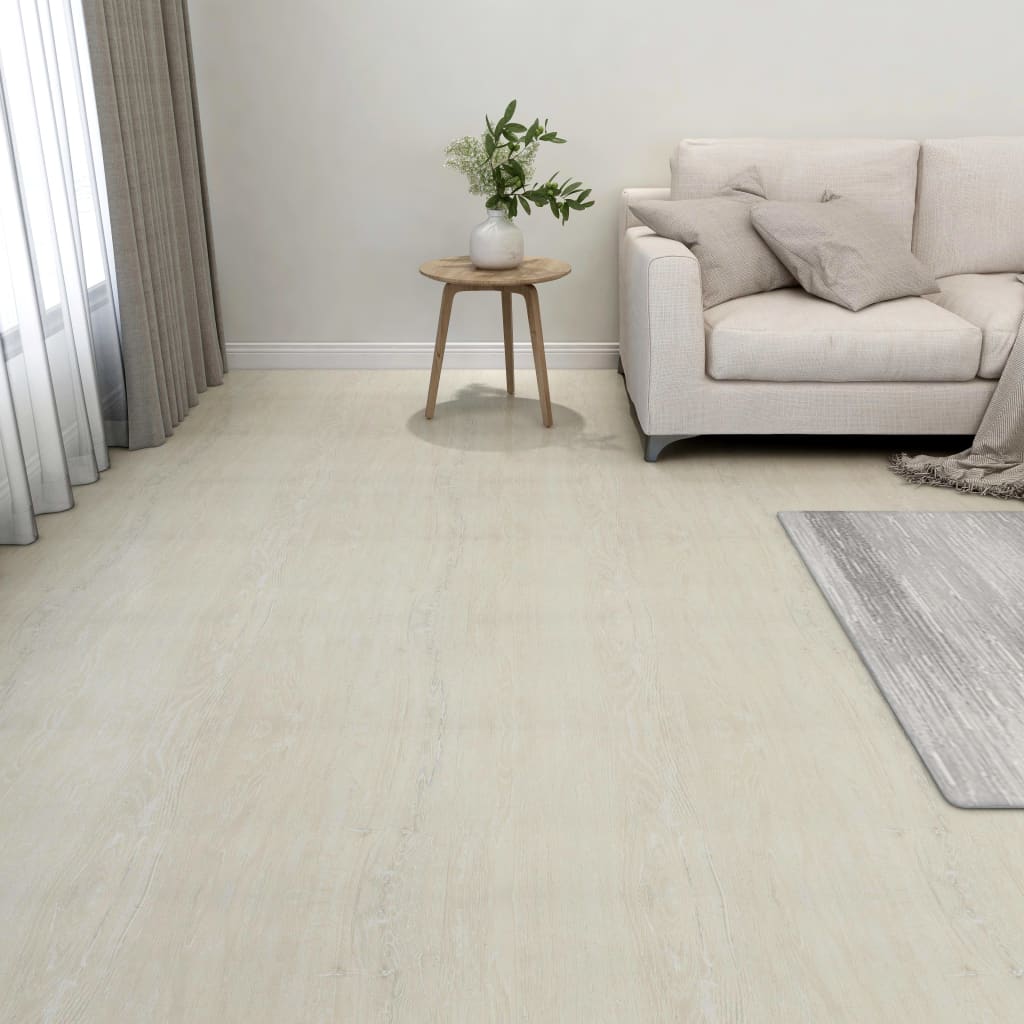 Self-adhesive Flooring Planks 55 pcs PVC 5.11 m² Cream