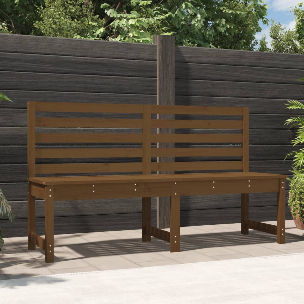 Garden Bench Honey Brown 157.5 cm Solid Wood Pine
