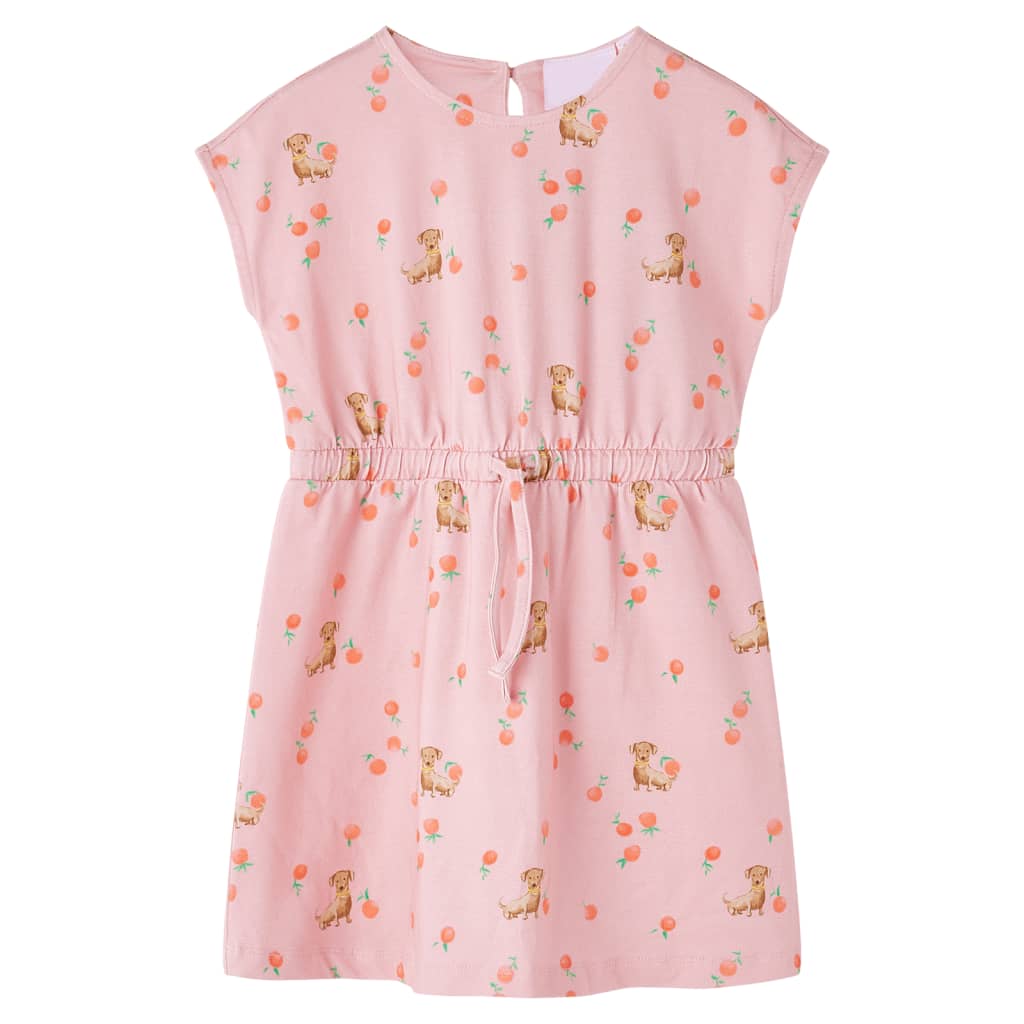 Kids' Dress with Drawstring Light Orange 92