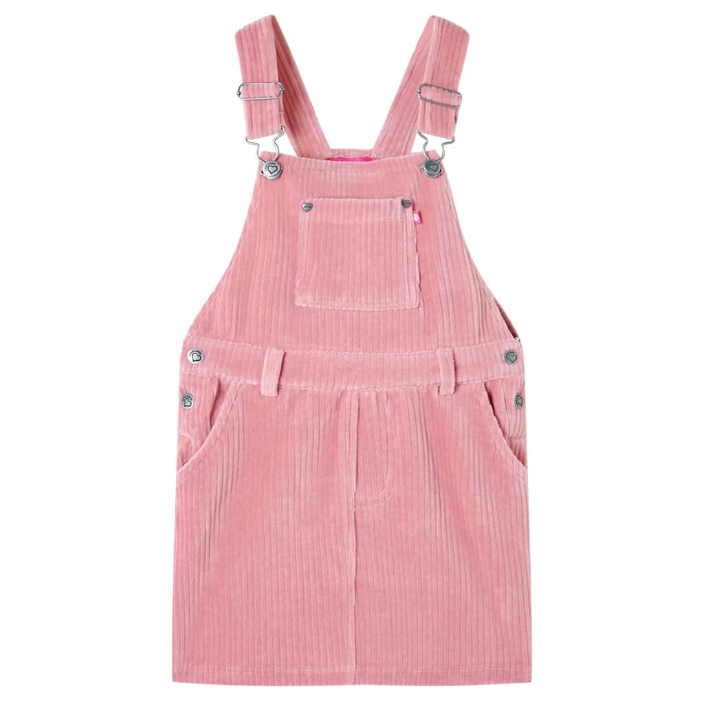Kids' Overall Dress Corduroy Light Pink 128