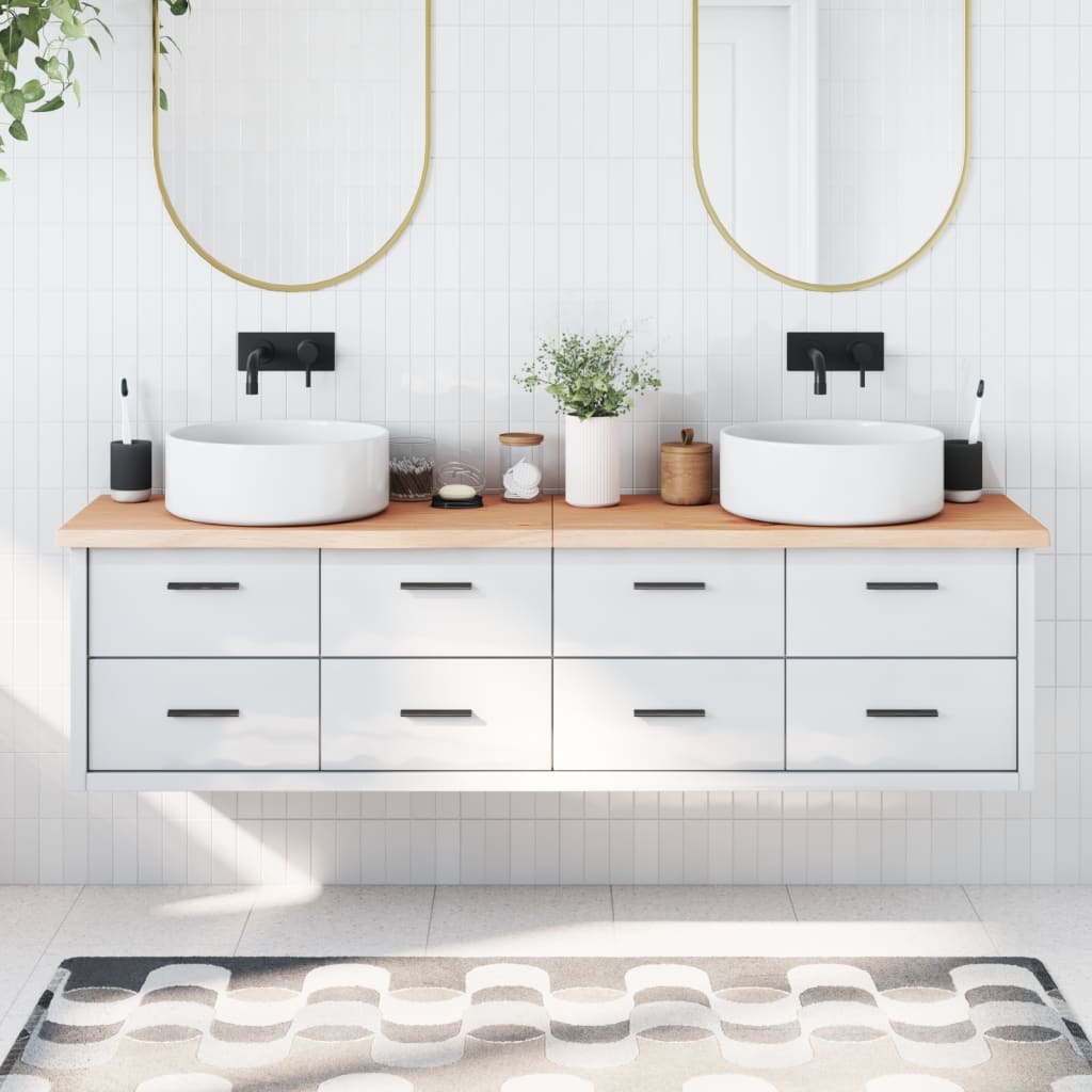Bathroom Countertop 180x60x(2-4) cm Untreated Solid Wood