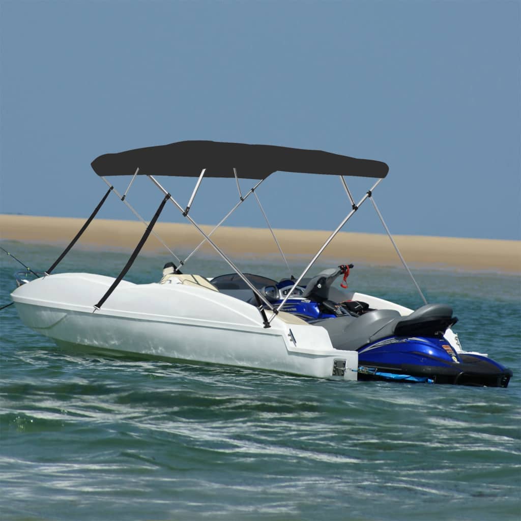 4-bow Bimini Top Black 243x196x137 cm