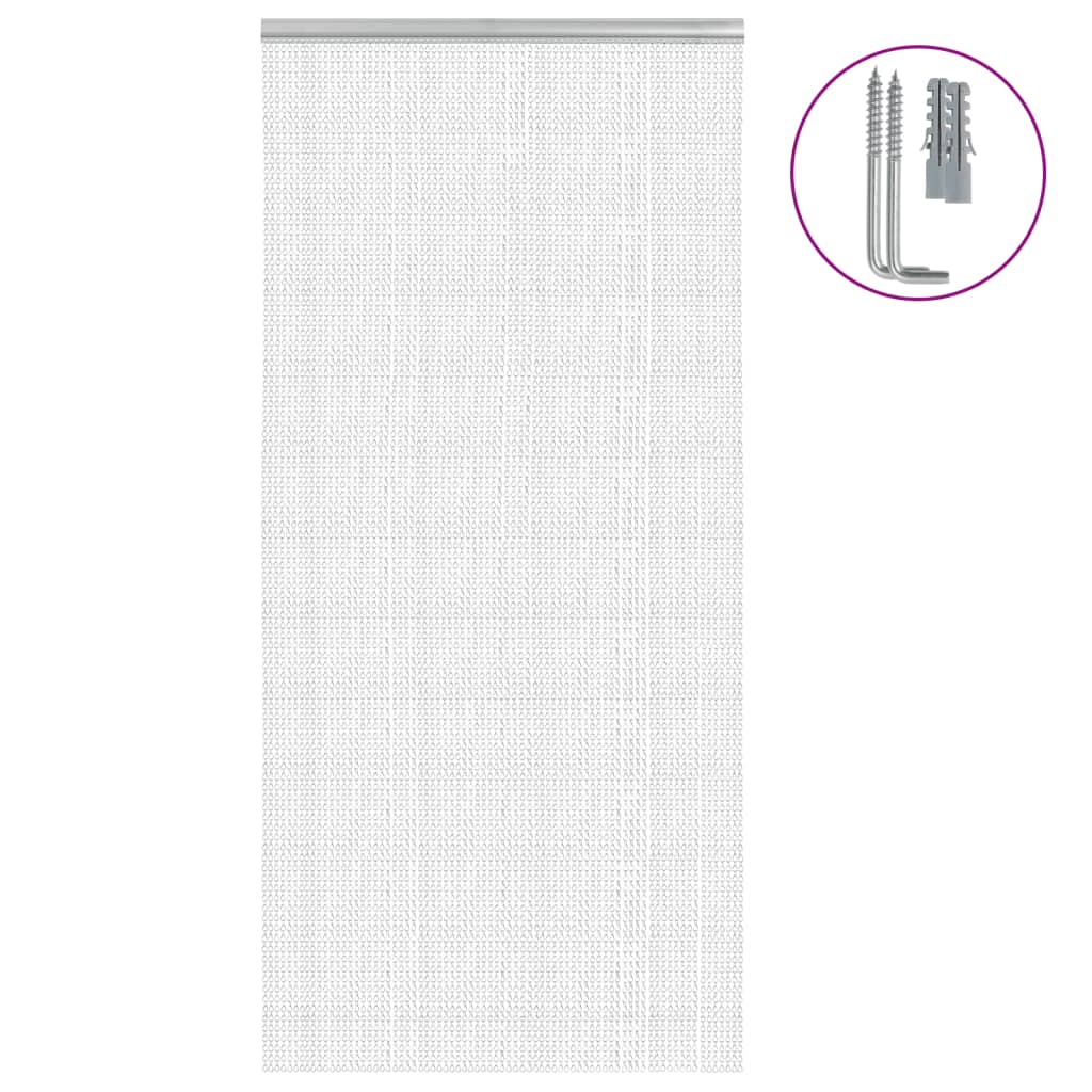 Chain Door Fly Screen 100x212 cm Aluminium