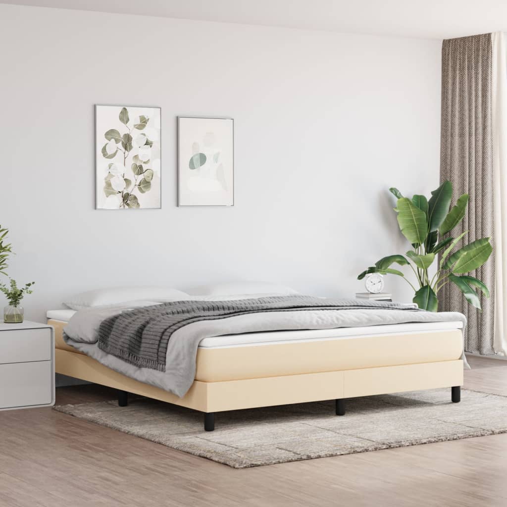 Pocket Spring Bed Mattress Cream 160x200x20 cm Fabric