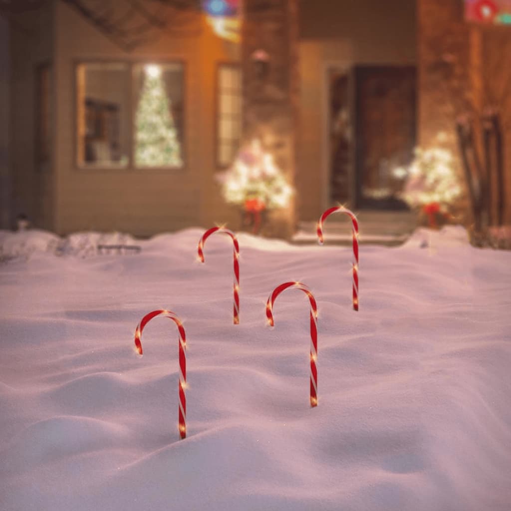Ambiance Christmas Candy Cane Lights Set 4 pcs