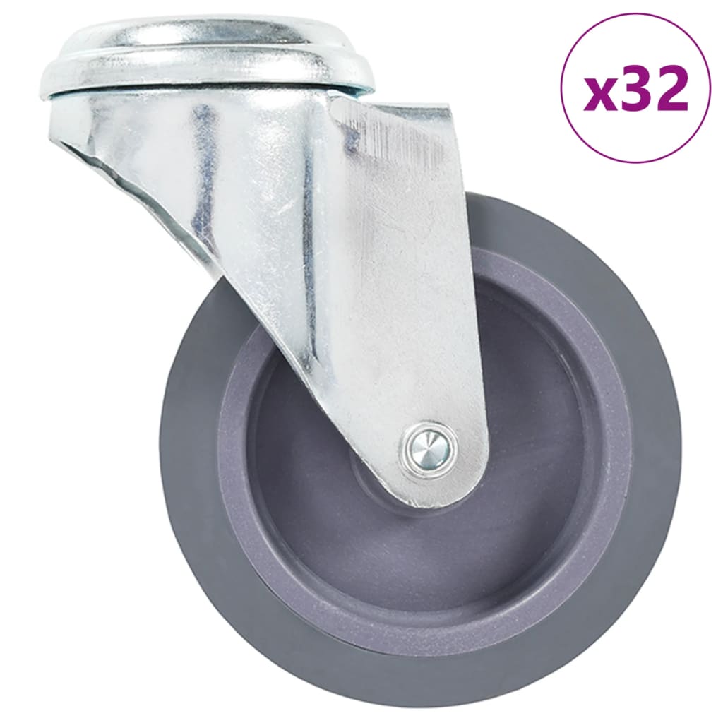 32 pcs Bolt Hole Swivel Casters 75 mm