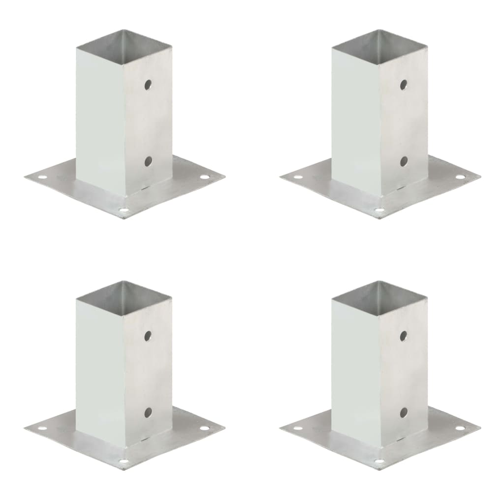 Post Anchors 4 pcs Galvanised Metal 71 mm