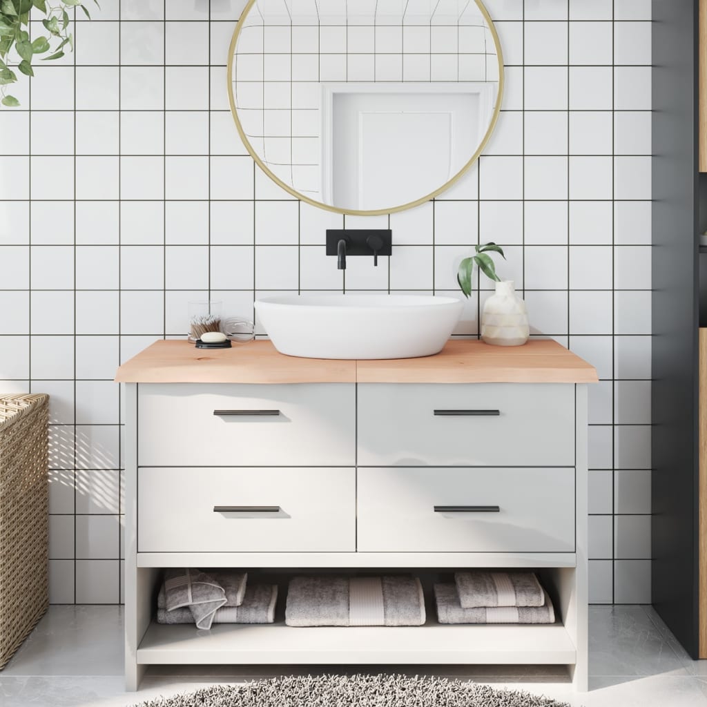 Bathroom Countertop 120x60x(2-4) cm Untreated Solid Wood
