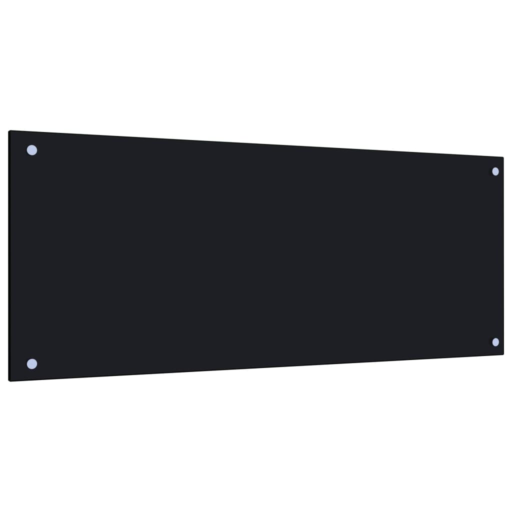 Kitchen Backsplash Black 100 x 40 cm Tempered Glass