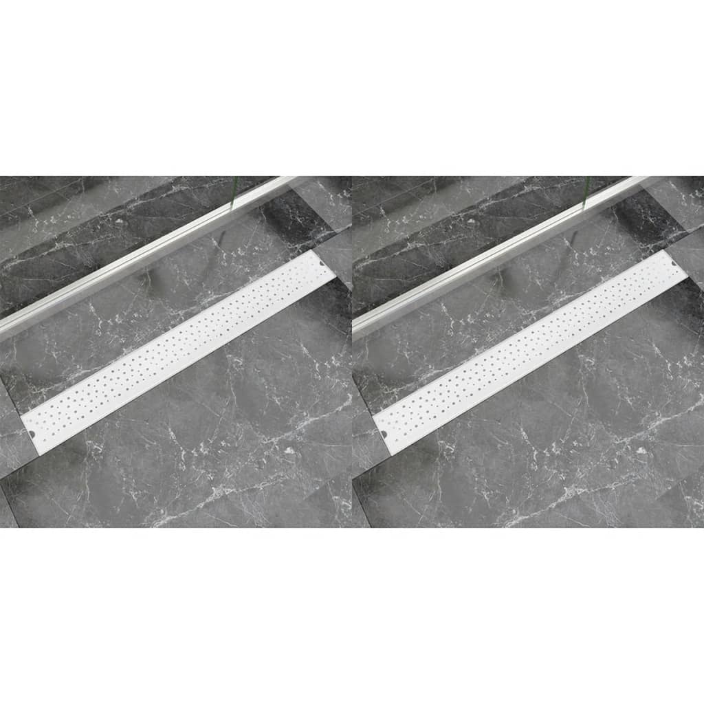 Linear Shower Drain 2 pcs  Bubble 930x140 mm Stainless Steel