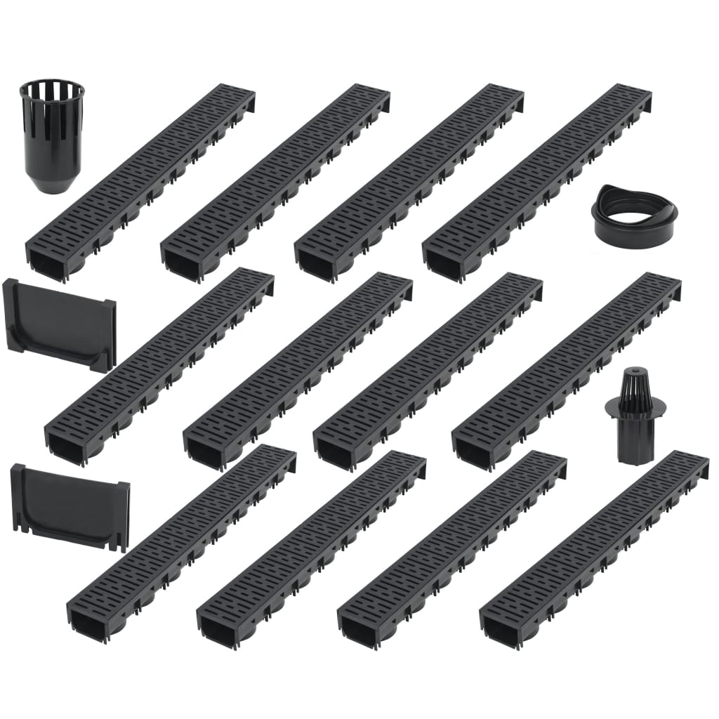 Drainage Channels 12 pcs Plastic 12 m