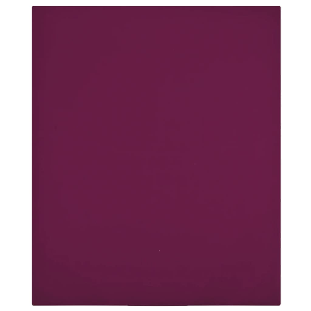 Jersey Fitted Sheets 2 pcs Bordeaux 100x200 cm Cotton