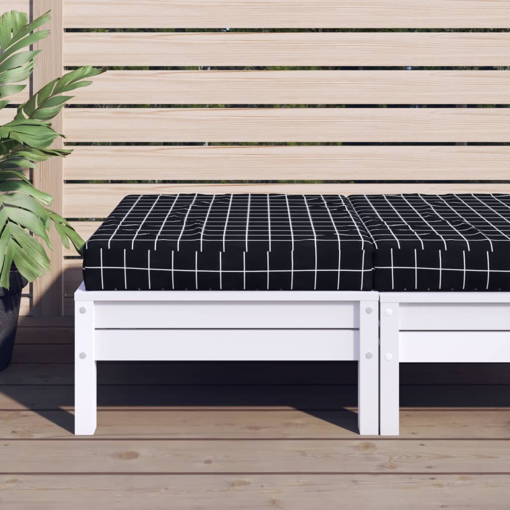 Pallet Cushion Black Check Pattern 60x60x8 cm Oxford Fabric