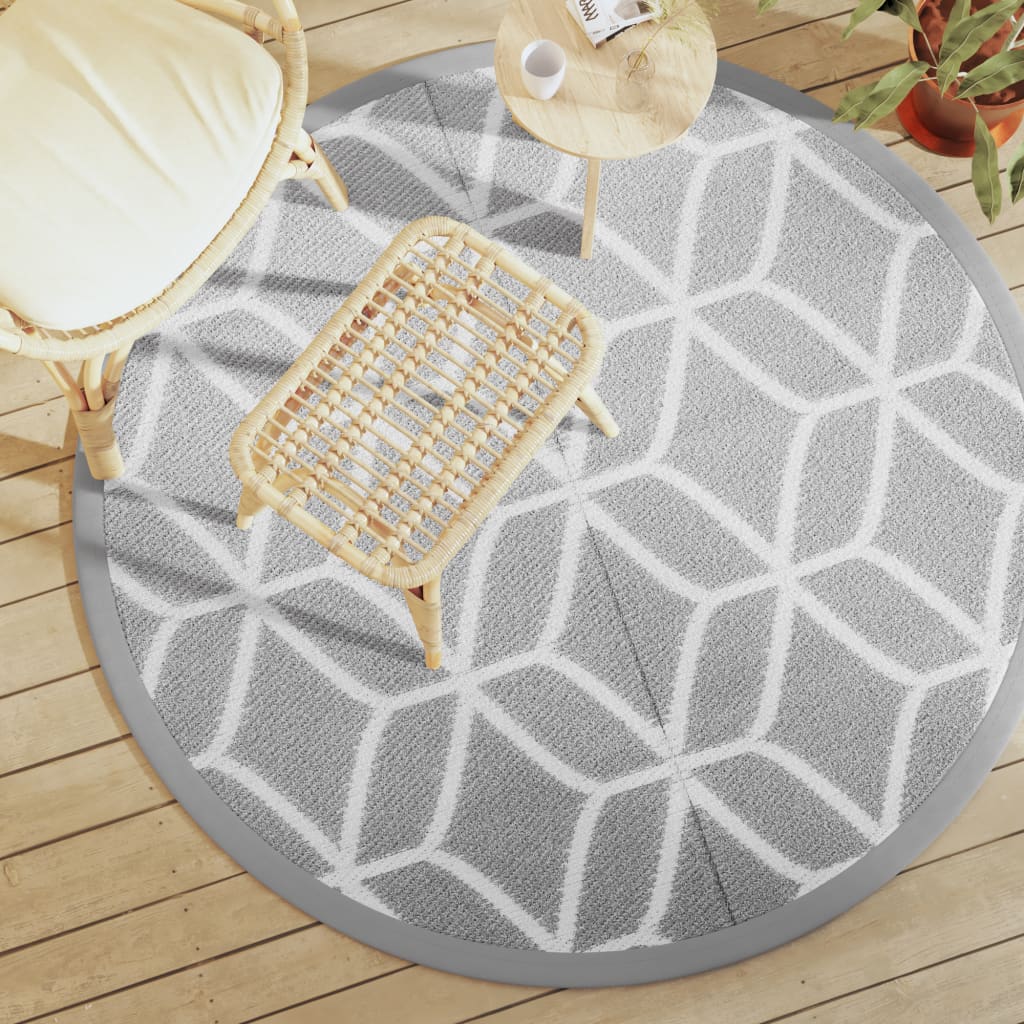 Outdoor Carpet ARAKIL Grey Ø160 cm PP