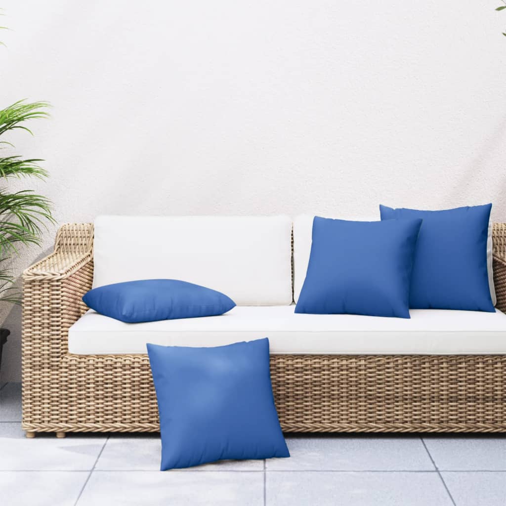 Sofa Cushions 4 pcs Royal Blue 50x50 cm Fabric