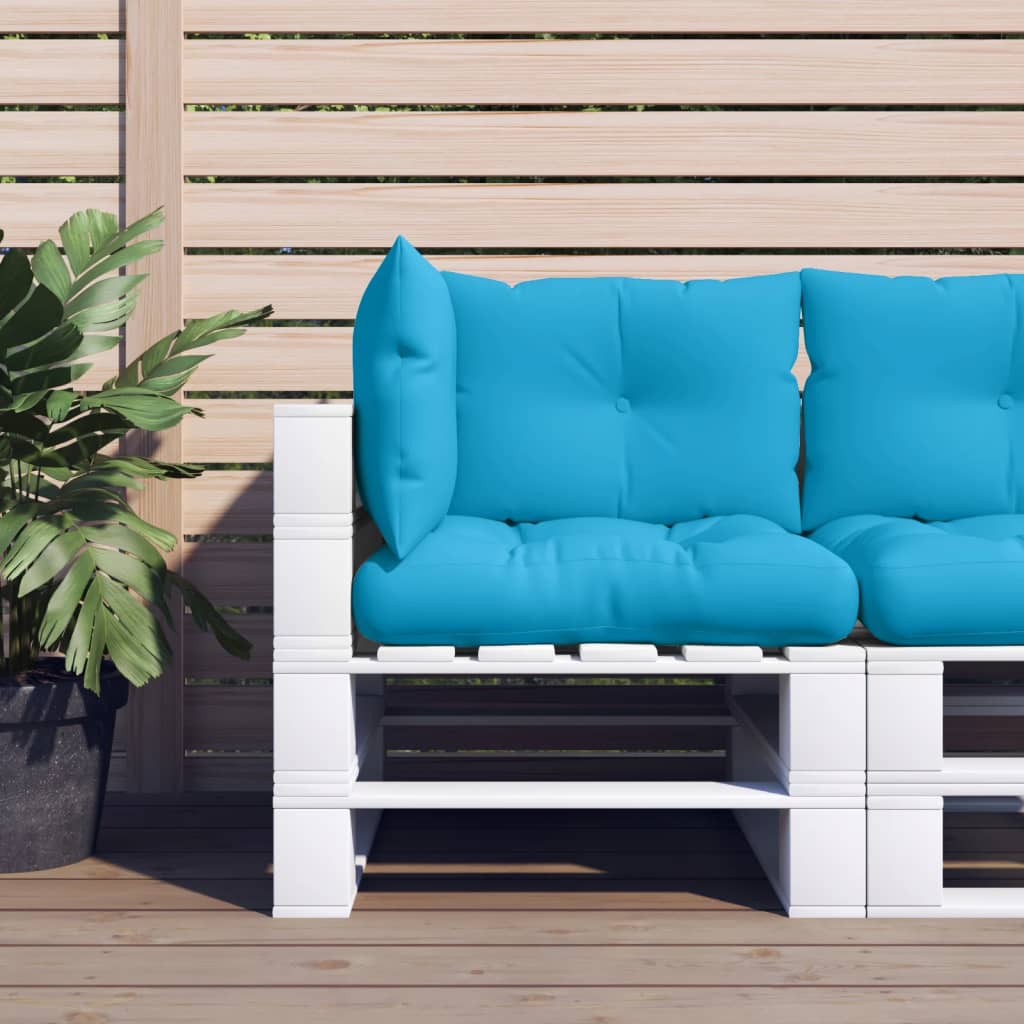 Pallet Cushions 3 pcs Blue Fabric