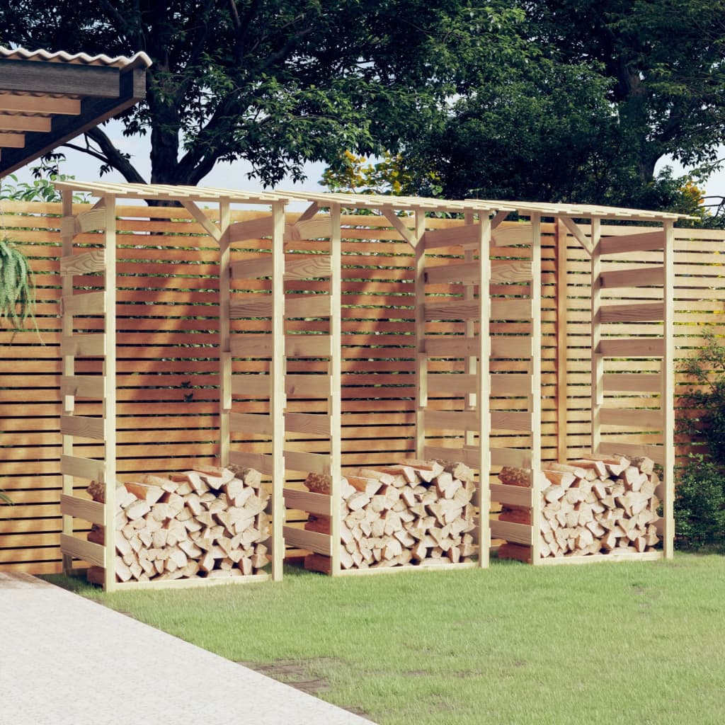 Pergolas with Roofs 3 pcs 100x90x200 cm Impregnated Pinewood