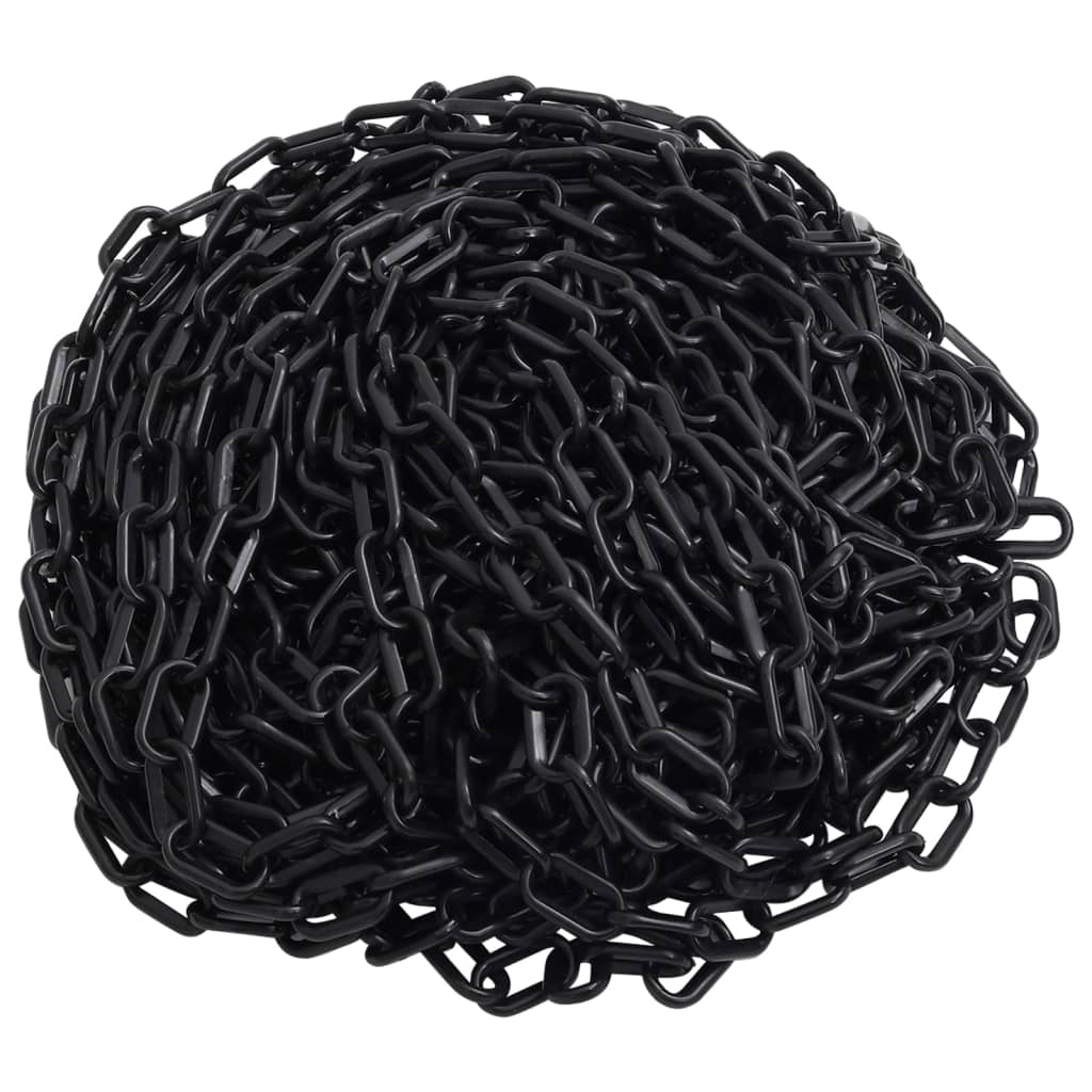 Warning Chain Black 100 m Ø6 mm Plastic