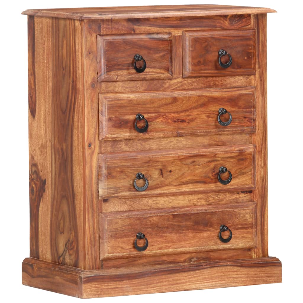 Drawer Cabinet 60x35x75 cm Solid Sheesham Wood