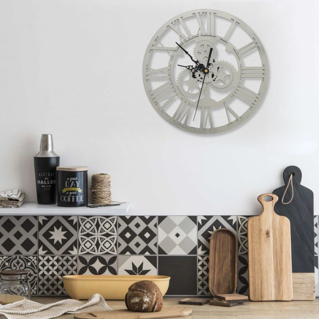 Wall Clock  Silver 30 cm Acrylic