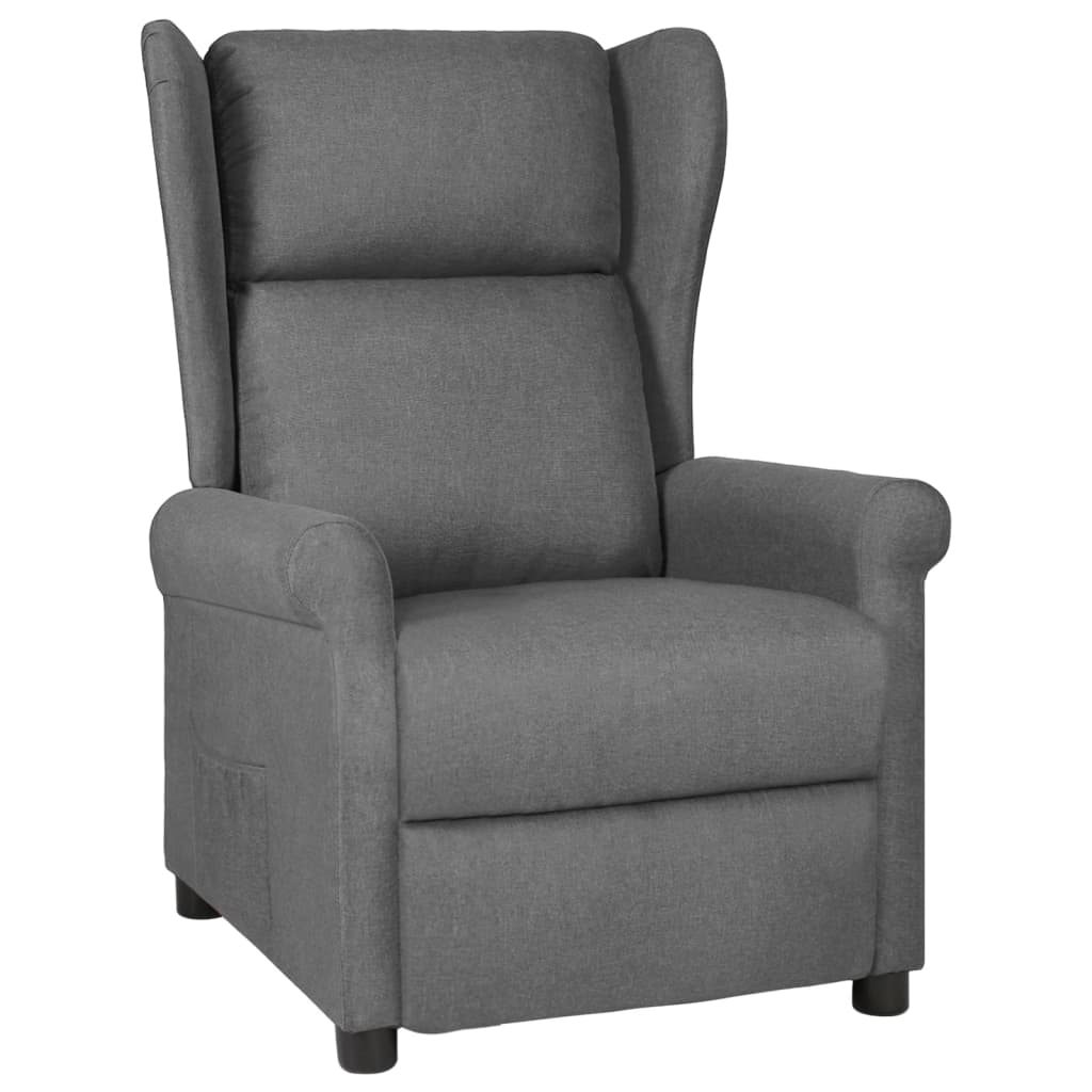Recliner Chair Light Grey Fabric