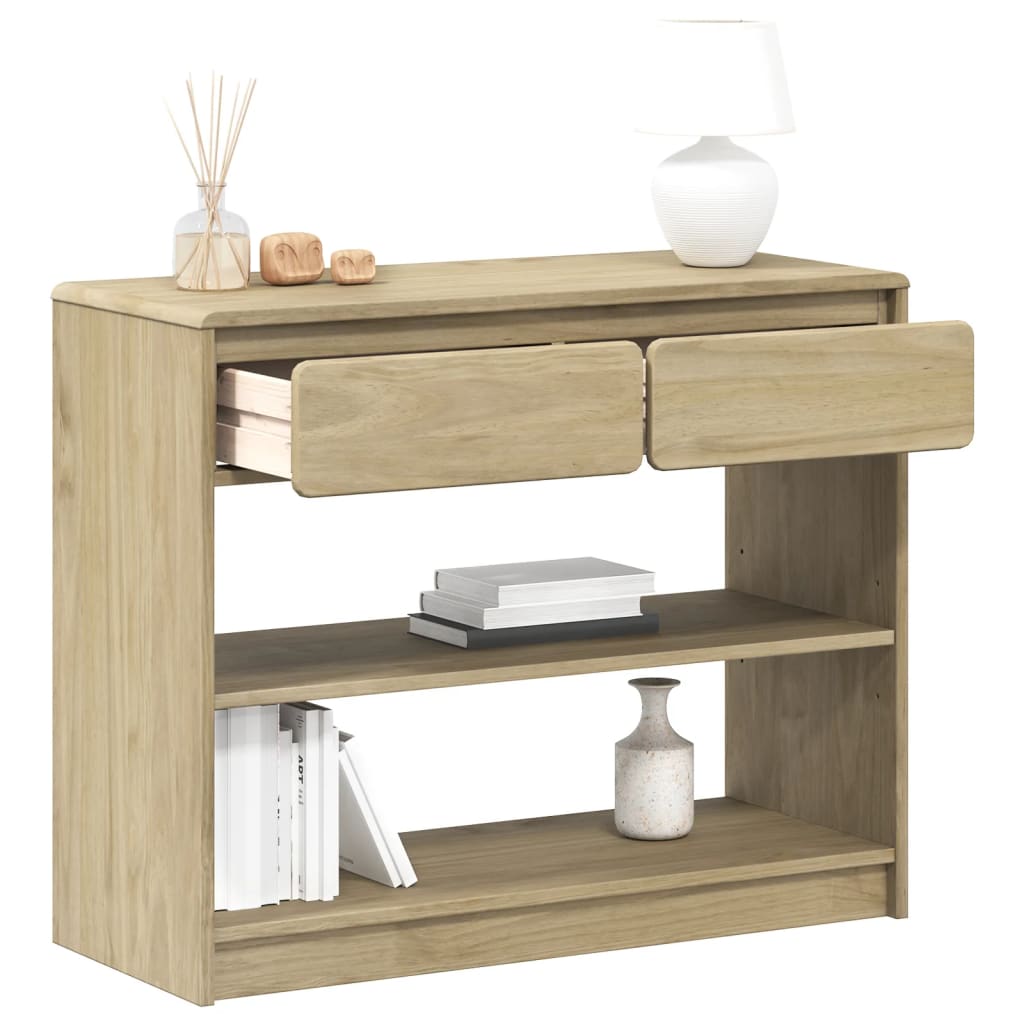 Console Table SAUDA Oak 89.5x36.5x73 cm Solid Wood Pine