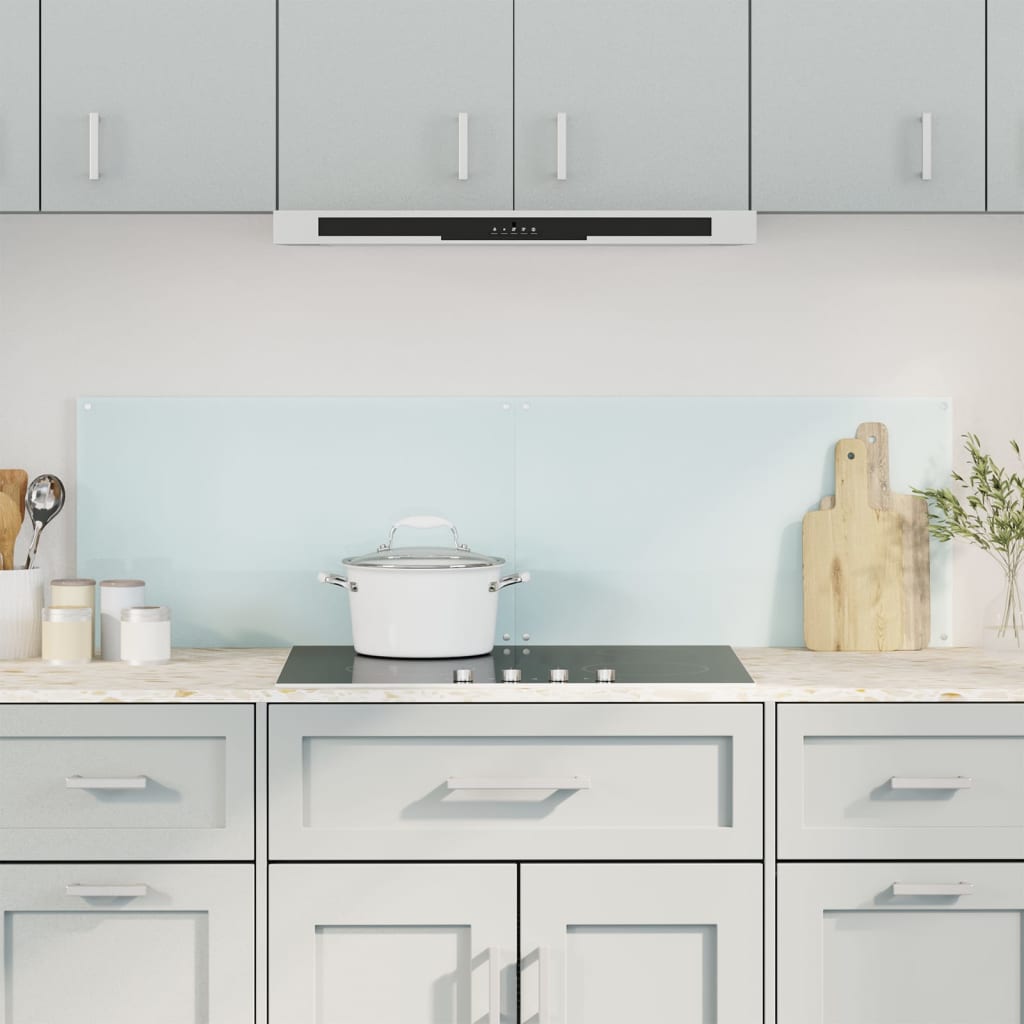 Kitchen Backsplashes 2 pcs White 70x40 cm Tempered Glass