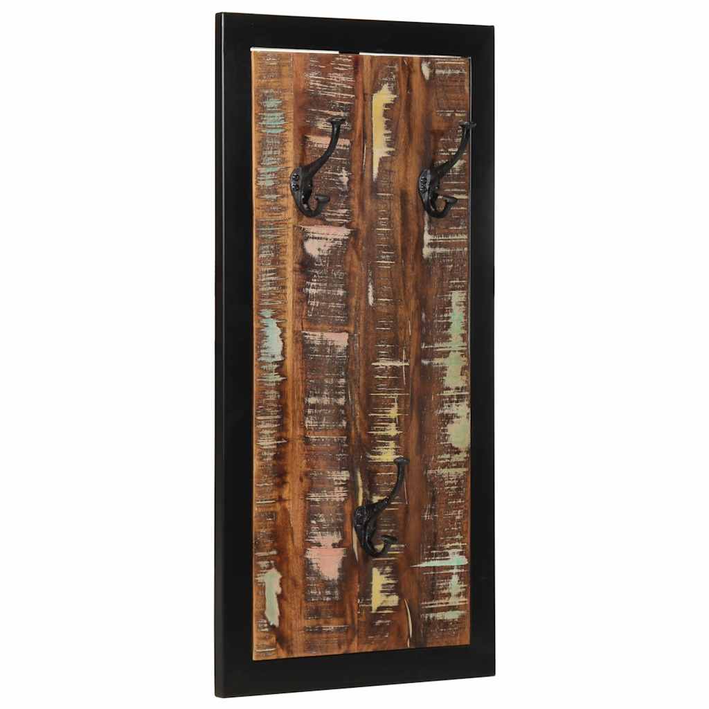 Coat Rack Multicolour 40x2x80 cm Solid Wood Reclaimed