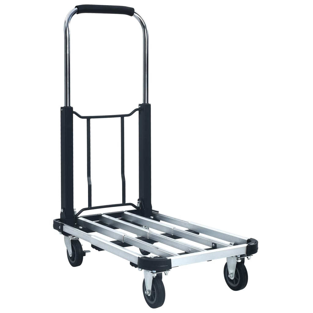 Foldable Transport Trolley 150 kg Aluminium Sliver