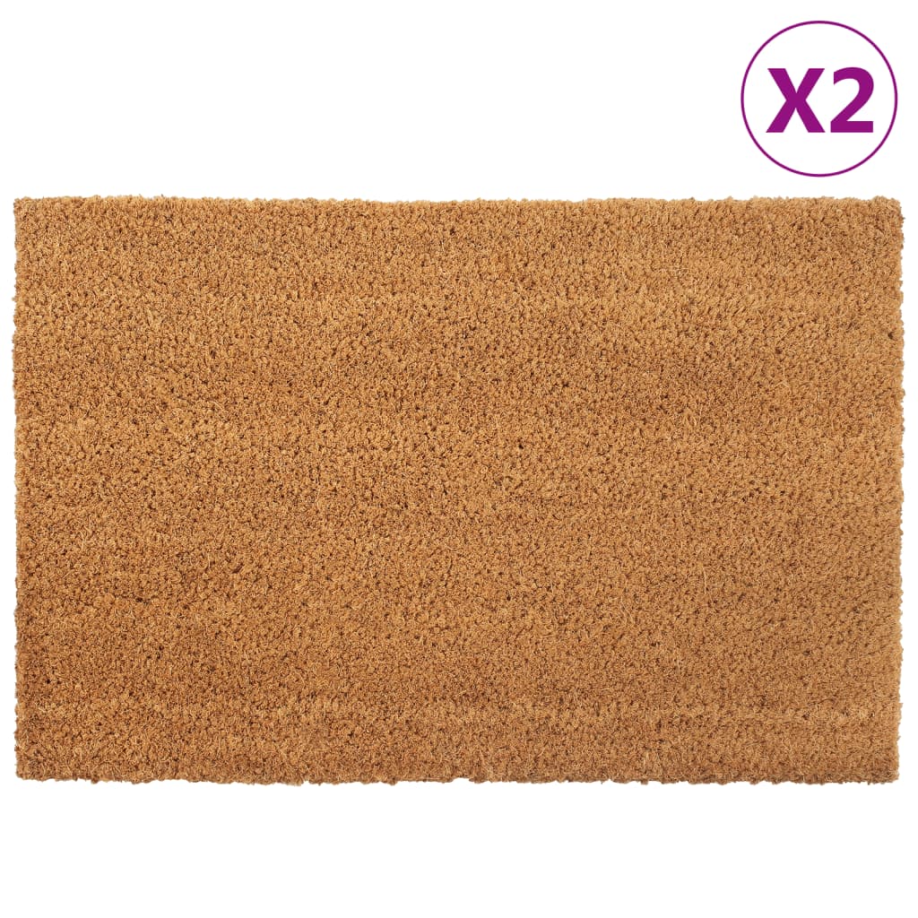 Door Mats 2 pcs Natural 40x60 cm Tufted Coir
